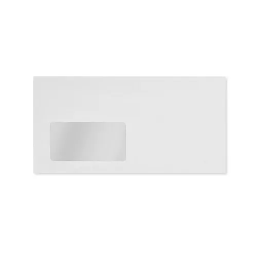 1.000 Briefumschläge Briefhüllen haftklebend Fenster DIN Lang 110 x 220mm weiß