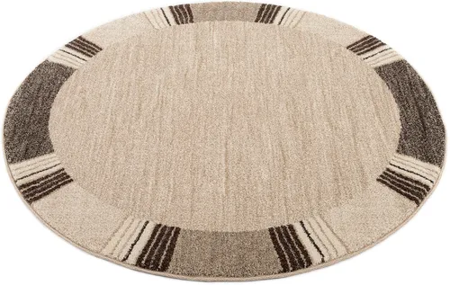 Novel Webteppich Palazzo Lobo – Rund, Braun & Beige von Oci Die Teppichmarke