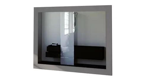 Vladon Wandspiegel Löhne – Grau Matt (75,5 x 59,7 cm) in grau von Vladon