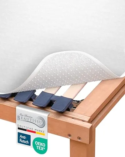 Beautissu Matratzenunterlage mit Noppen 180x200 cm - Rutschfester Matratzenschoner für Boxspringbetten - Matratzenauflagen, schützt vor Abnutzung und Staub, optimal belüftet durch Noppen, Oeko-Tex zertifiziert für schadstoffgeprüfte Materialien.