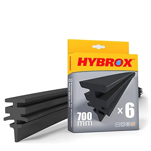 HYBROX Scheibenwischergummi/Wischergummi/Ersatzgummi 6 x 700 mm