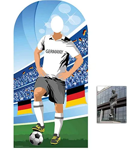 BundleZ-4-FanZ Deutschland WM-Fußball 2018 Pappfiguren Stehen hinter/Stehplatzinhaber/Aufsteller Fan Pack, 193cm x 96cm, Enthält 8X10 (25X20Cm) starfoto
