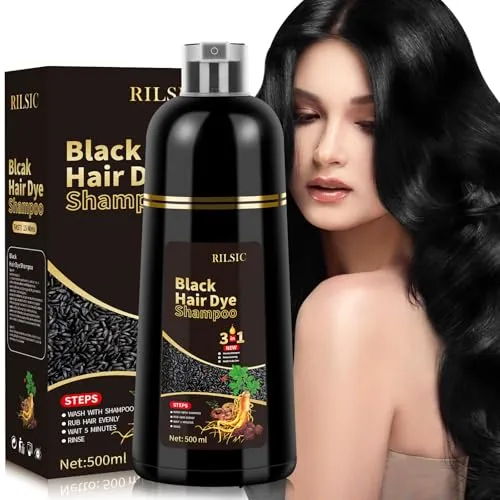 Black Hair Dye Shampoo 3in1