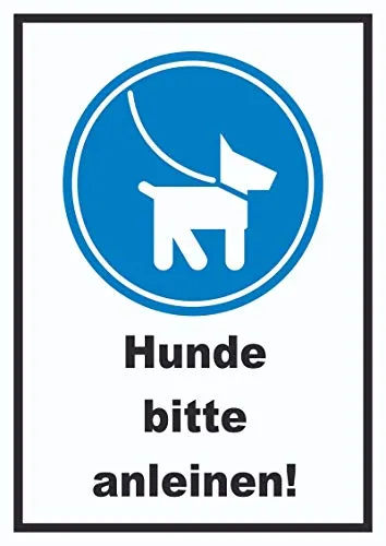HB-Druck Hunde Bitte anleinen Schild A6 (105x148mm)