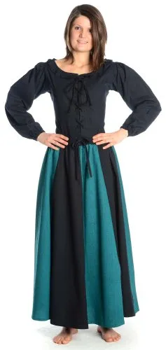 HEMAD Mittelalter Rock S-XXXL Damenrock - Mittelalter Rock aus reiner Baumwolle mit Leinenstruktur, weit ausgestellt und bequem durch Gummizug. Ideal für historische Events oder LARP, in verschiedenen Farben und Größen erhältlich.