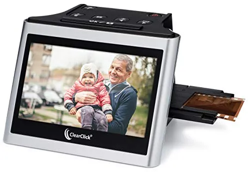 ClearClick Virtuoso 2.0 (zweite Generation) 22MP Film- und Diascanner mit extra großem 5-Zoll-LCD-Bildschirm – konvertiert 35 mm, 110, 126 Dias und Negative in Digitale Fotos