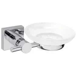 Tesa Seifenschale Hukk 40256 aus Glas, ohne Bohren