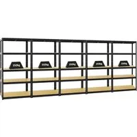 PROREGAL® Schwerlastregal MegaDeal 5x Slim Elephant - 5 Schwerlastregale mit 350 kg Traglast pro Ebene, ideal für Werkstatt und Garage. Einfache Steckmontage, flexible Nutzung als Werkbänke und kombinierbar mit anderen ELEPHANT Produkten.
