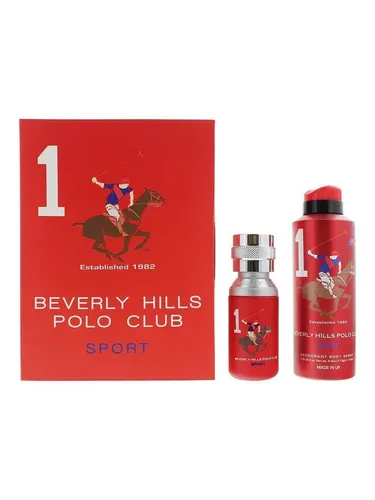 Beverly Hills Polo Club Gift Set 1982 - Sport 1 - Parfum und Düfte: Geschenkset mit 50 ml Eau De Toilette und 175 ml Anti-Perspirant, ideal für den aktiven Mann.