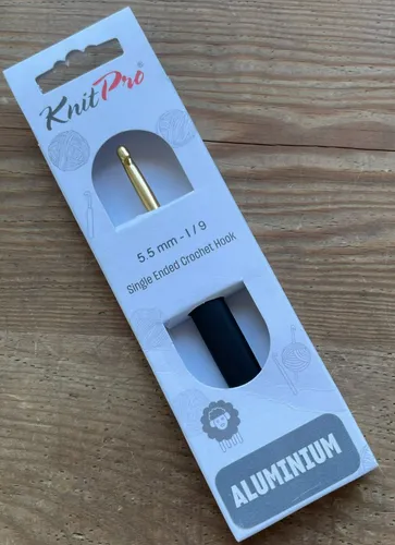 KnitPro Häkelnadel mit Softgriff Alu Gold 5,5 mm