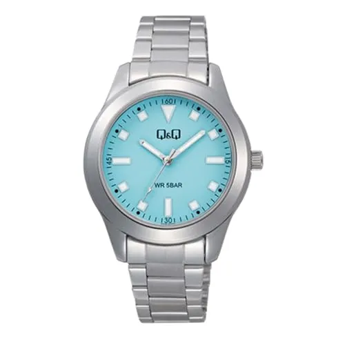 Q&q Uhr Fashion Modell Q35B-008PY - Damen Armbanduhr mit Edelstahlarmband, 5 atm wasserdicht und inkl. Markenetui, ideal für stilbewusste Frauen.