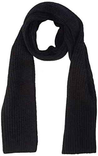 Roeckl Herren Pure Merino Winter-Schal 27x180, Schwarz, ONE Size - Klassischer Rippenstrick-Schal aus hochwertiger Merinowolle, maschinenwaschbar und ideal für kalte Tage.