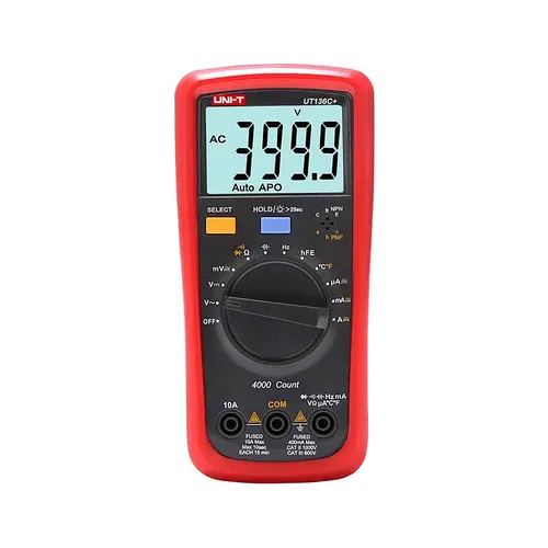 Miernik uniwersalny UT136C+ Uni-t - Elektrisches Prüfgerät - Vielseitiges elektrisches Prüfgerät UT136C+ von Uni-t, ideal für präzise Messungen und zuverlässige Ergebnisse in der Elektrotechnik.