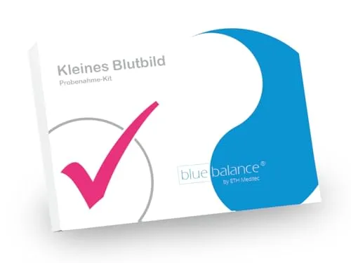blue balance® Check up Test | Gesundheitstest für Zuhause - Klinische Diagnosetest-Sets für eine einfache Blutwertanalyse zu Hause. Erhalten Sie umfassende Einblicke in Ihr Blutbild mit Laboranalyse und verständlichem Ergebnisbericht.