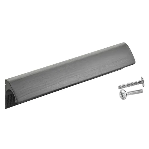 SOTECH Griffleiste Blackline ELEGANCE Aluminium BA 128 mm schwarz matt eloxiert L: 148 mm Möbelgriff deckt alte Bohrlöcher ab