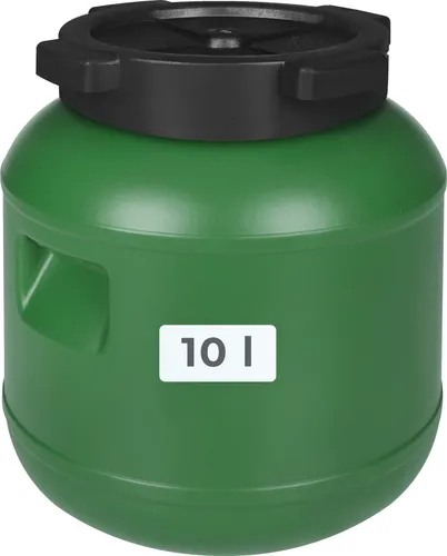 Weithalsfass Futtertonne Fasssilage Regen Fass Gepäcktonne 10 Liter mit Deckel grün