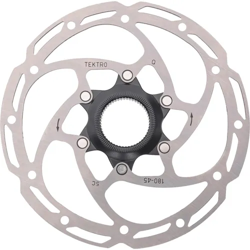Tektro Bremsscheibe TR-45 - 180mm Centerlock - Hochwertige Bremsscheibe mit 2,3mm Dicke, ideal für präzise Bremsleistung und optimale Sicherheit beim Fahrradfahren.