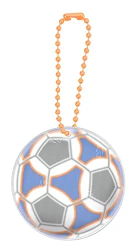 moses. Unisex Jugend Bunter Glimmis Reflektor Beidseitig reflektierender Sicherheitsanhänger im Fußball Design, Normal, Bunt