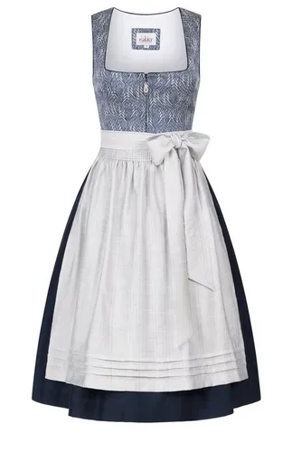 Nübler Trachtenkleid Midi Dirndl Frauke in Blau von Nübler