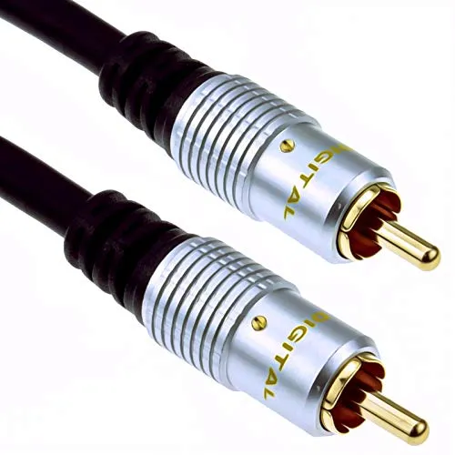 Reines Kupfer OFC Digital Audio oder Composite Kabel Cinch Stecker Zum Stecker Vergoldeten 1,5 m [1.5 Meter/1,5m]
