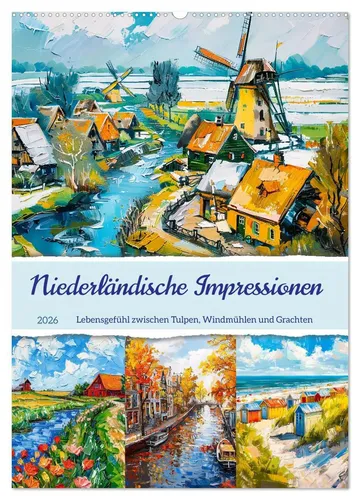 Anja Frost | Niederländische Impressionen Kalender 2025 - Entdecken Sie die malerische Fantasiereise durch Holland mit diesem hochwertigen Kalender von Anja Frost. Ideal für Kunstliebhaber und Reisefreunde, bietet er auf 14 Seiten eindrucksvolle Impressionen und kreative Inspiration.