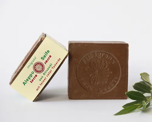 Bio FINigrana Aleppo Peelingseife, Terra Rossa, 200g von Finigrana