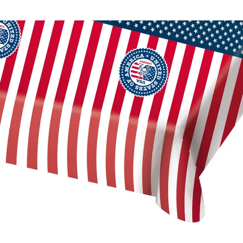 USA Party Tischdecke - 180x130 cm UNITED STATES OF AMERICA Tischdeko 1