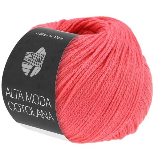 LANA GROSSA Alta Moda Cotolana | Edles Kettengarn aus 45% Schurwolle (Merino superwash), 45% Pima Baumwolle & 10% Polyamid| 50g Wolle zum Stricken & Häkeln | 150m Garn FB 52