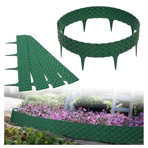 GARDENIX Rattan Rasenkante Kunststoff