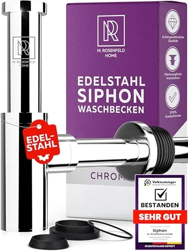 M. ROSENFELD HOME Siphon Waschbecken Edelstahl 60-140mm von M. ROSENFELD HOME