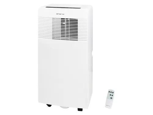 EMERIO Klimagerät PAC-127111.1 - 9000 BTU/h, App steuerbar - Mobiles Klimagerät für Räume bis 32 m², umweltfreundlich mit Kältemittel R290. Steuerung über App, Alexa & Google Assistant. Inklusive Rollen für flexiblen Einsatz.