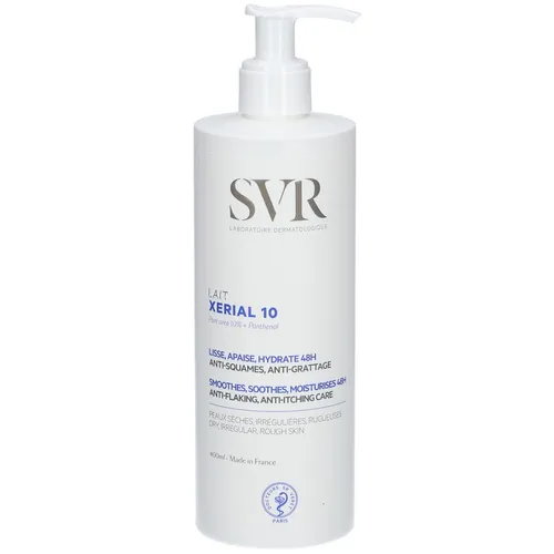 SVR Xérial 10 Körpermilch 400 ml - Intensivpflege für trockene Haut - Tagespflege: Speziell formuliert zur Bekämpfung von trockener und schuppiger Haut für ein geschmeidiges Hautgefühl.