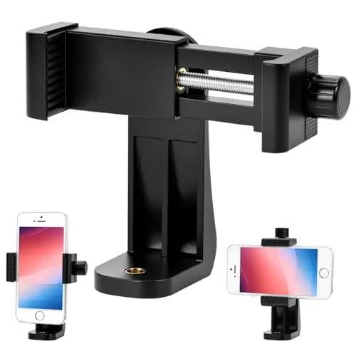 QWORK® Universelle Stativ-Handyhalterung Adapter für Smartphone, Selfie Stick und Einbeinstativ