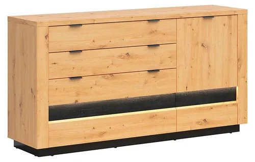 Petits-meubles Sideboard in Schwarz mit LED-Beleuchtung