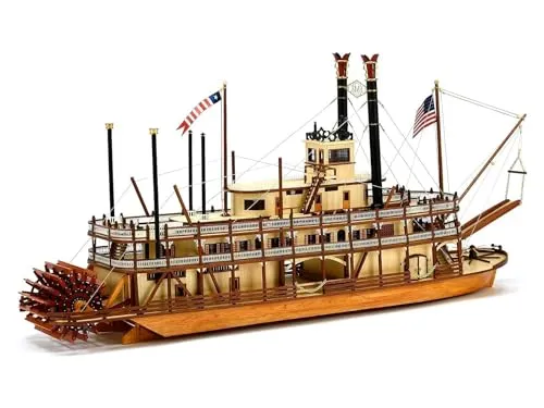 Artesanía Latina - US Dampfschiff King of the Mississippi - Modell 20515 - Wasserfahrzeug-Modellbausatz für Fortgeschrittene, aus hochpräzisen Holzplatten gefertigt, mit realistischem Bausystem für ein authentisches Modellbau-Erlebnis.
