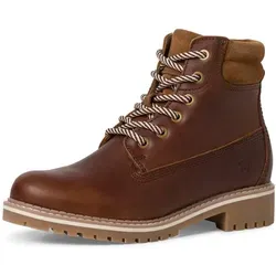 Tamaris Damen Schnürstiefel gefüttert aus Leder - Wanderschuhe, atmungsaktiv und wasserabweisend, mit herausnehmbarem Fußbett und warmem Futter für optimalen Komfort im Winter.