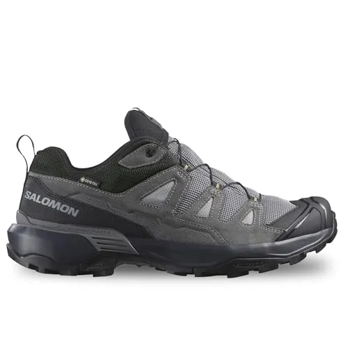 Salomon X Ultra 360 Leather Gore-Tex Herren Laufschuhe - Gris/argent - 42 - Wanderschuhe mit Gore-Tex®-Technologie für wasserdichten Schutz und optimalen Komfort auf jedem Terrain.