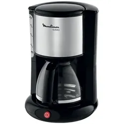 Moulinex FG360811 Glas-Kaffeemaschine Subito - Kaffeemaschine mit edlem Edelstahl-Design, für 10-15 Tassen, inklusive Tropf-Stopp und Wasserstandsanzeige – ideal für Kaffeeliebhaber!