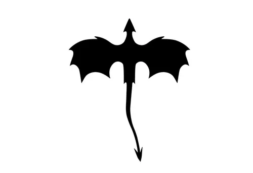 Inkster Schmuck-Tattoo Drachen Silhouette Tattoo, Vegane & EU-Kosmetikzertifizierte Farbe, wasserfestes temporäres Tattoo, 2 Wochen Halt