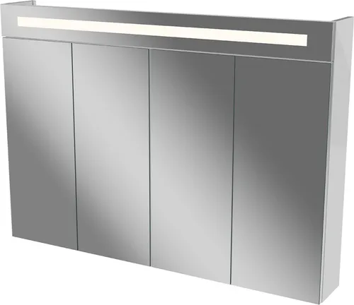 FACKELMANN Badezimmerspiegelschrank LED Spiegelschrank TWINDY - Spiegelschrank mit integrierter LED-Beleuchtung, ideal für modernes Badezimmerdesign und optimale Ausleuchtung