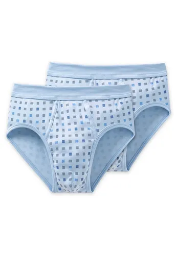 Schiesser Slip Cotton Essentials (2-St) mit Eingriff - Herrenunterhosen aus 100% Baumwolle, in hochwertiger Feinripp-Qualität für höchsten Tragekomfort und mit praktischem Eingriff.