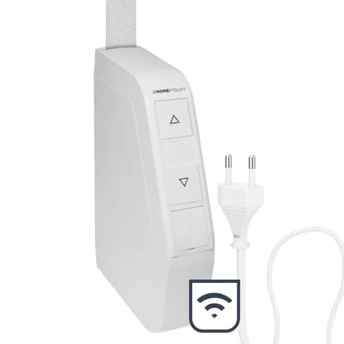 HOMEPILOT Gurtwickler RolloTron pure smart Aufputz Minigurt - Weiß - Sicherheitslösung für Fenster und Türen mit einfacher Installation, manueller Bedienung und Steuerung per Smartphone-App für höchsten Komfort.