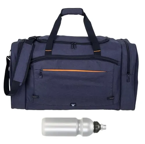 Sporttasche Accent Large 53 cm mit Trinkflasche - Klassische Sporttaschen mit 40 Litern Stauraum, U-Öffnung und 2-Wege-Reißverschluss, ideal für Sport, Reisen und Sauna. Inklusive praktischer Trinkflasche und vielseitigem Schultergurt für komfortables Tragen.