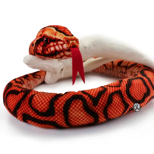 Regenbogen Boa Kuscheltier Schlange 150 cm - Lebensechte Plüschschlange - Weich- & Stoffpuppen, naturgetreu und ideal als Geschenk für Schlangenfans, regt die Fantasie an und ist leicht bei 30°C waschbar.