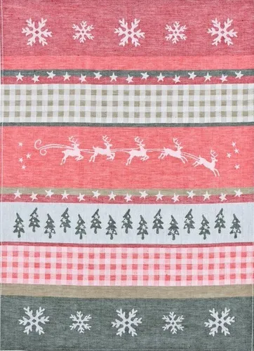 Geschirrtuch Küchentuch Spültuch Jacquard Springender Hirsch 50 x 70 cm Kracht