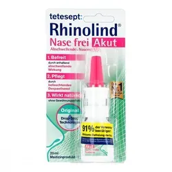 Tetesept Rhinolind Abschwellendes Nasenspray - Arzneimittel zur Linderung von Nasenschwellungen, wirkt schnell und effektiv bei Erkältungen oder Allergien.
