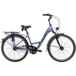 SIGN Cityrad, 7 Gang Shimano NEXUS SG-C3001-7C Schaltwerk, für Damen und Herren blau 43 cm