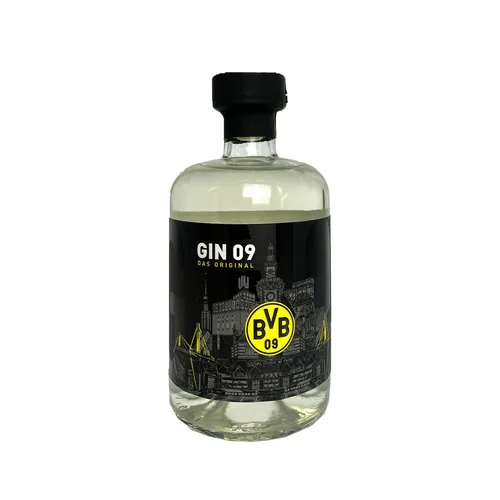 BVB Gin 09 - Das Original, 43% Vol. 0,5 l - Exklusiver BVB Gin mit 43% Vol., perfekt für Fans und Genussliebhaber. Ideal für besondere Anlässe oder als Geschenk.
