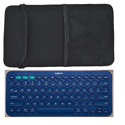 Orchidtent Neopren-Schutzhülle für Logitech K380 und Arteck HB030B tragbare kabellose Tastatur, Schwarz