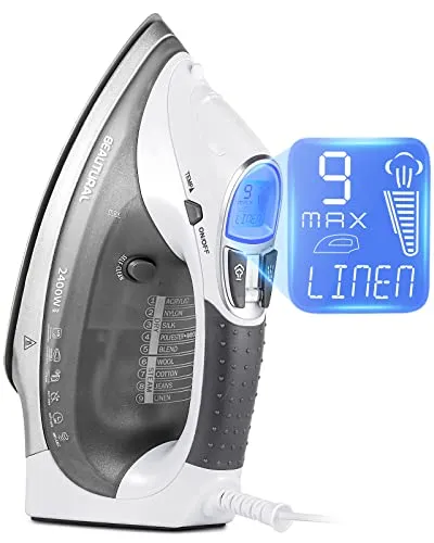 BEAUTURAL Dampfbügeleisen 2400 Watt mit Keramik-Bügelsohle in weiß von BEAUTURAL